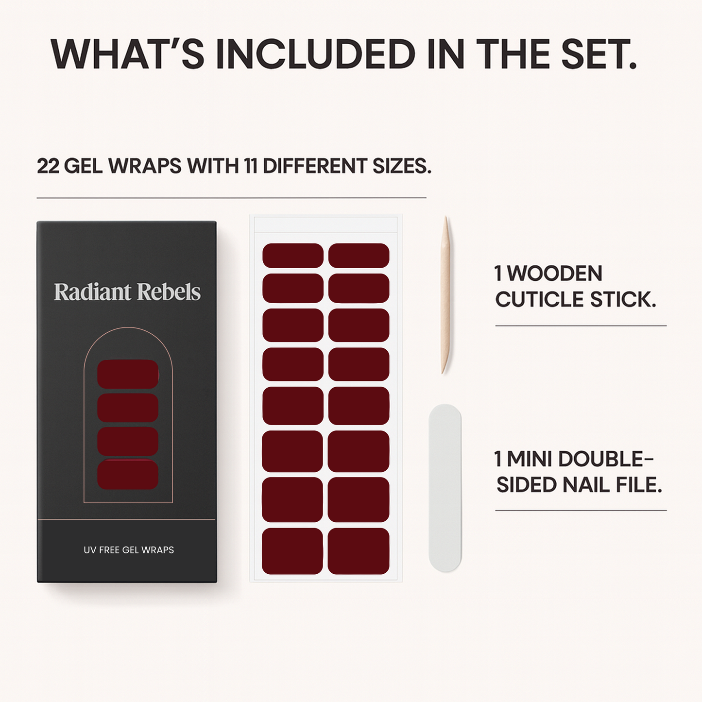 Deep Merlot Gel Nail Wrap